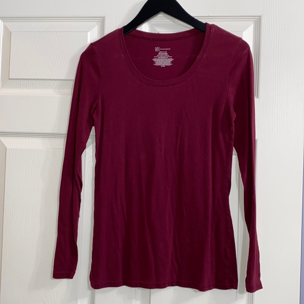Maroon long sleeve shirt
